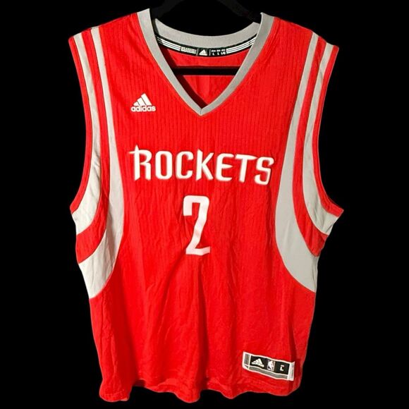 NWT Men's Autographed Patrick Beverley Houston Rockets Adidas NBA Jersey Large L - Picture 1 of 8